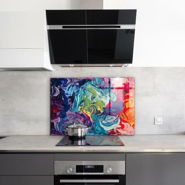 Kitchen wall panels Colorful abstraction