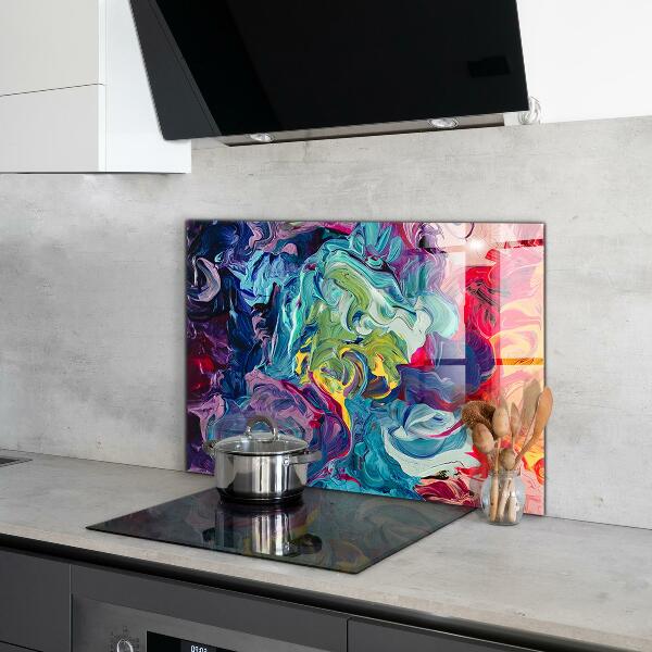 Kitchen wall panels Colorful abstraction