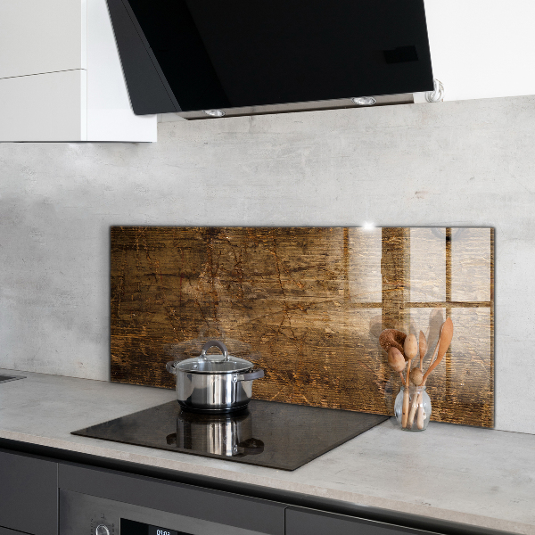 Oven splashback Dark oak wood