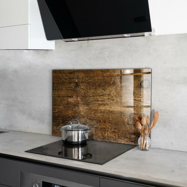 Oven splashback Dark oak wood