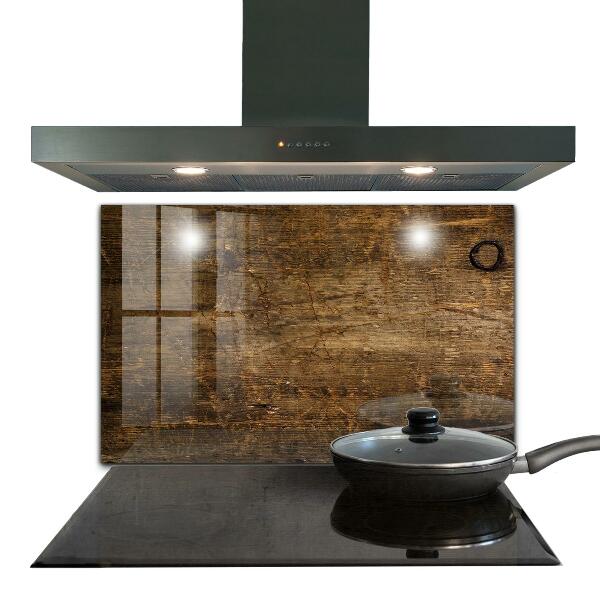 Oven splashback Dark oak wood