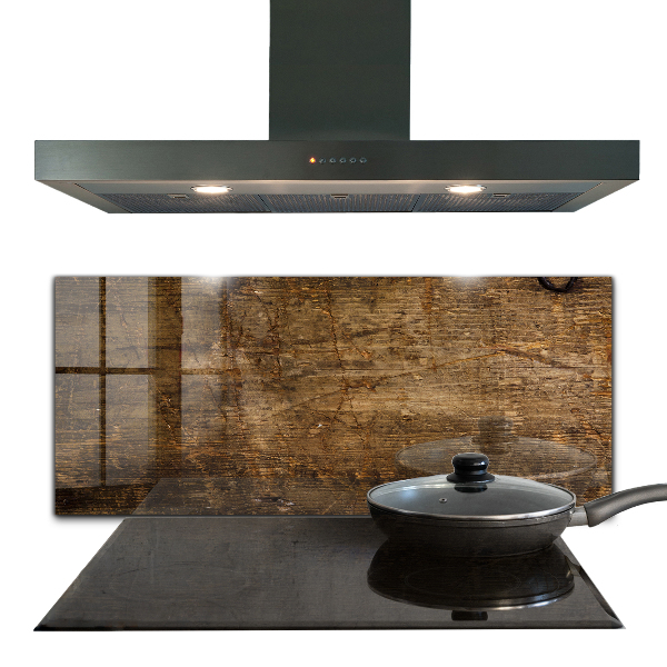 Oven splashback Dark oak wood