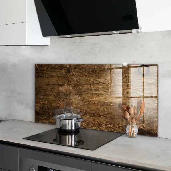 Oven splashback Dark oak wood