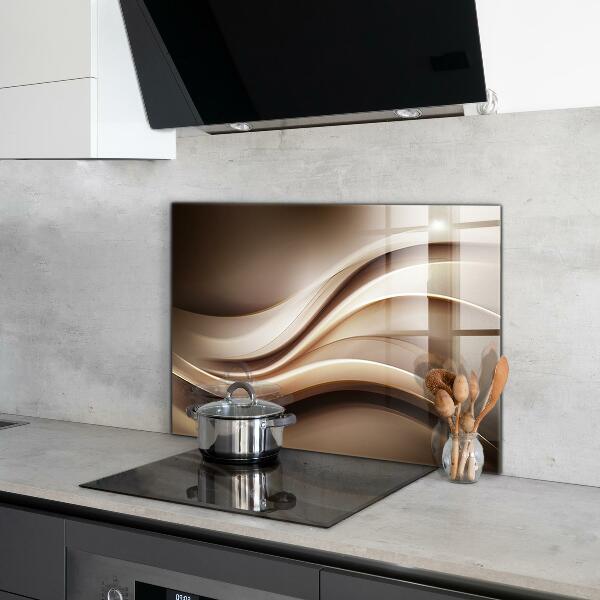 Kitchen wall panels Energy wave abstraction