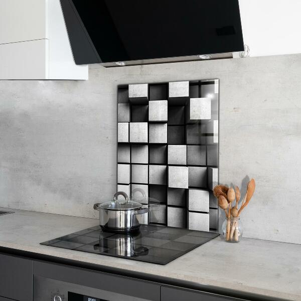 Kitchen wall panels Cubes geometric pattern