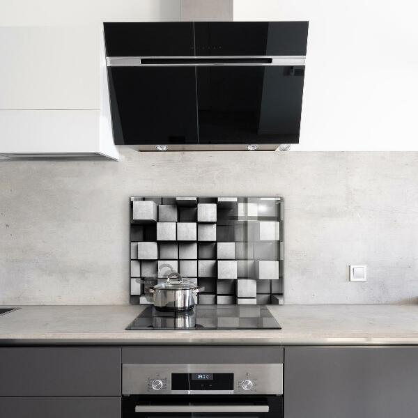 Kitchen wall panels Cubes geometric pattern