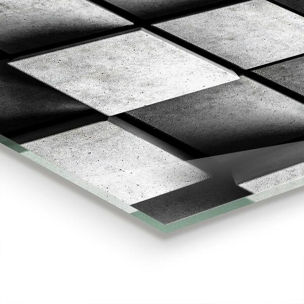 Kitchen wall panels Cubes geometric pattern