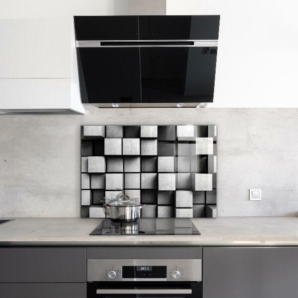 Kitchen wall panels Cubes geometric pattern