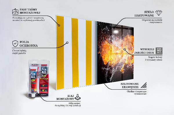 Kitchen wall panels The fight of the elements fire water