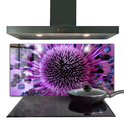 Kitchen wall panels Purple flower
