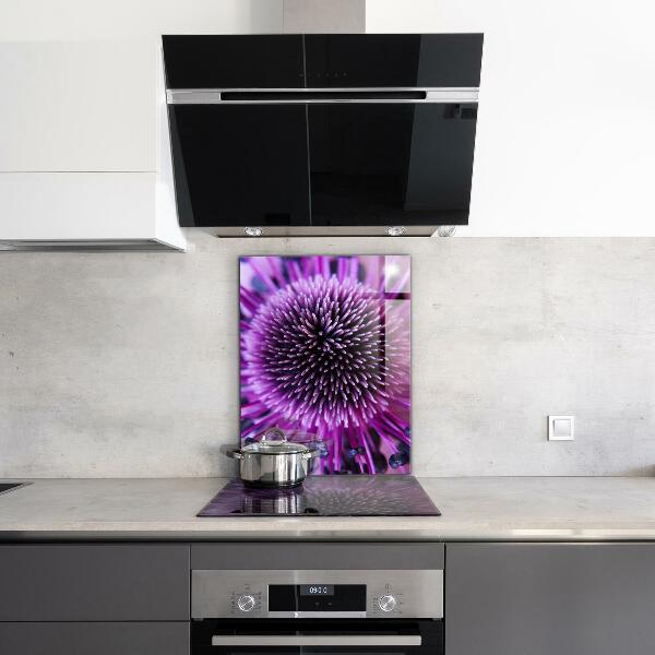 Kitchen wall panels Purple flower