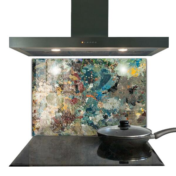 Kitchen glass panel Oil paint texture