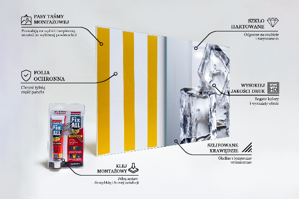 Kitchen wall panels Ice cubes refreshment