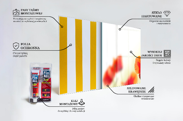 Kitchen wall panels Field meadow with red poppies