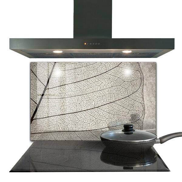 Kitchen wall panels Sepia leaf texture