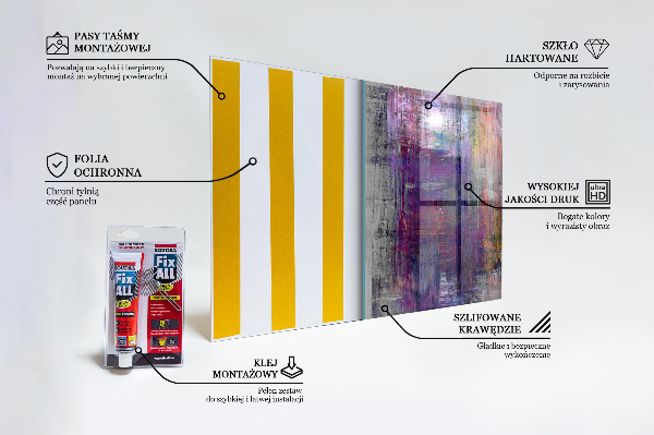 Kitchen wall panels Abstract painting