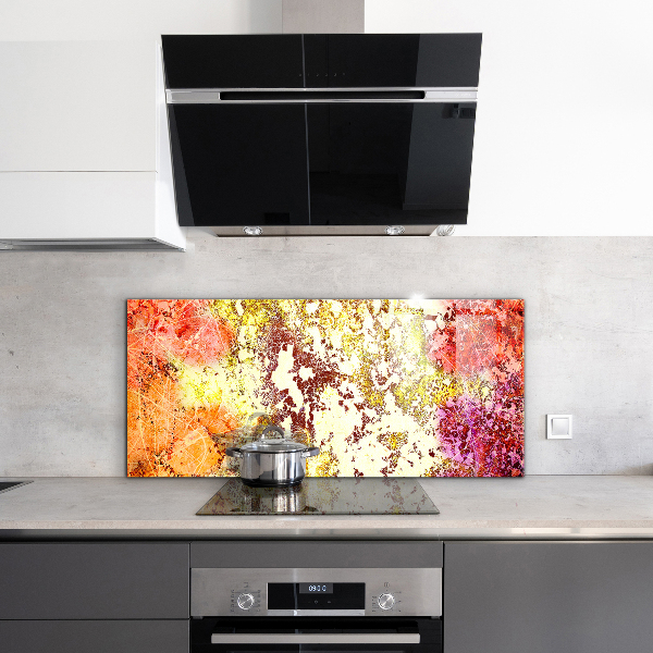 Kitchen wall panels Orange abstraction