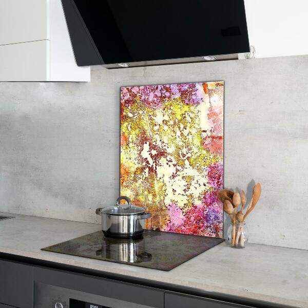 Kitchen wall panels Orange abstraction