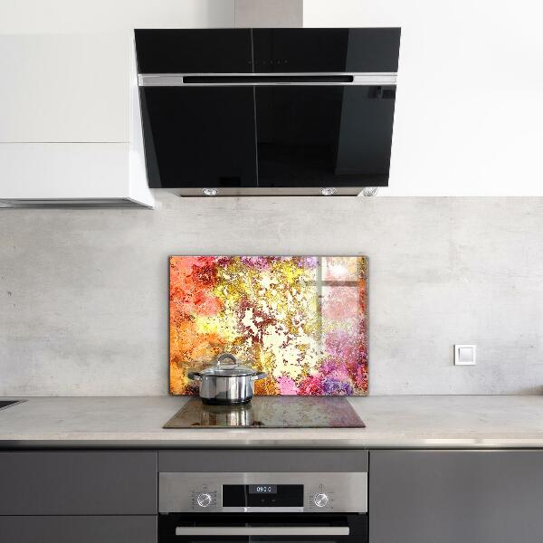 Kitchen wall panels Orange abstraction