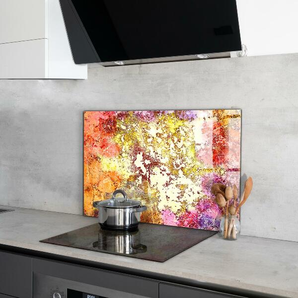 Kitchen wall panels Orange abstraction