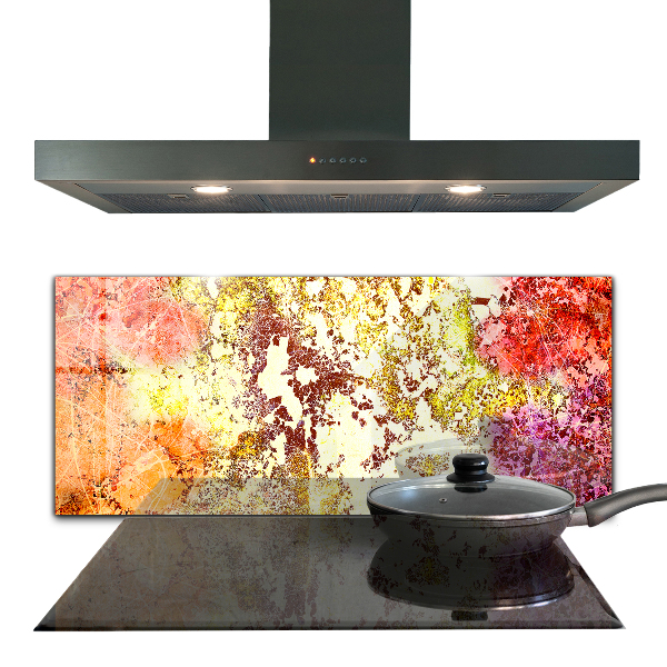 Kitchen wall panels Orange abstraction