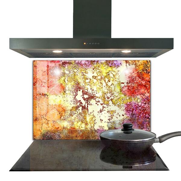 Kitchen wall panels Orange abstraction