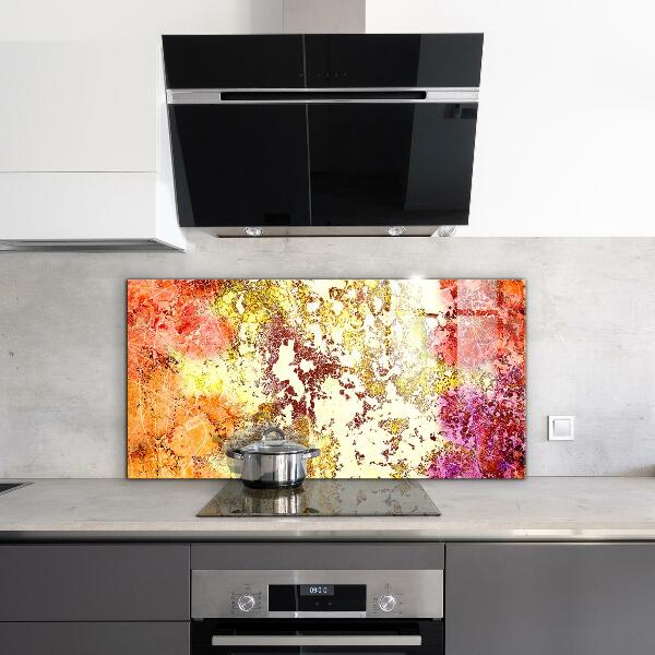 Kitchen wall panels Orange abstraction