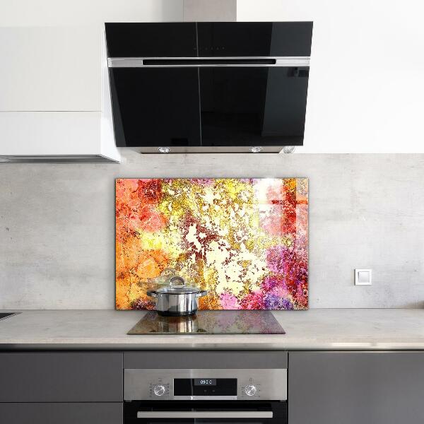 Kitchen wall panels Orange abstraction