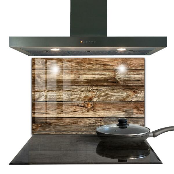 Kitchen glass panel Wooden texture