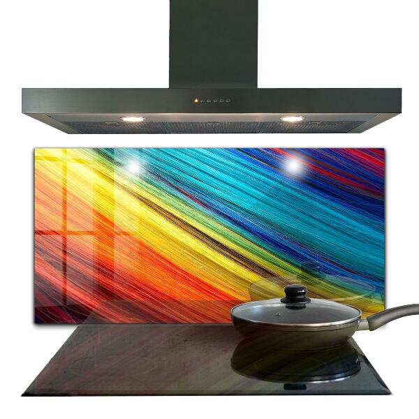 Kitchen wall panels Colorful graphic rainbow pattern