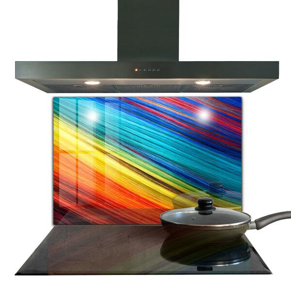Kitchen wall panels Colorful graphic rainbow pattern
