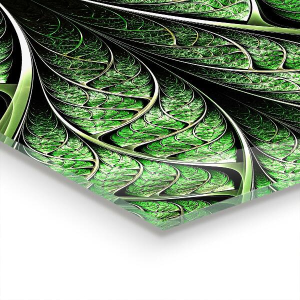 Kitchen wall panels Abstract green leaf