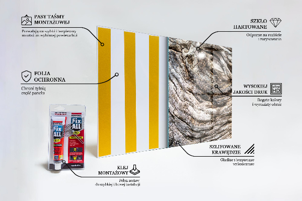 Kitchen glass panel Tree bark trunk