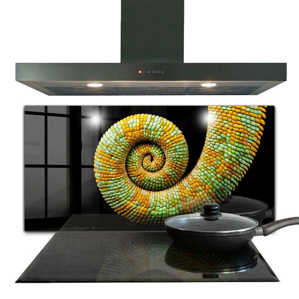 Hob splashback Chameleon tail nature