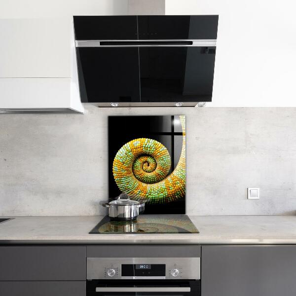 Hob splashback Chameleon tail nature