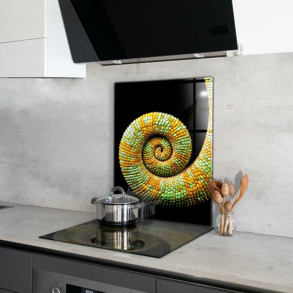 Hob splashback Chameleon tail nature