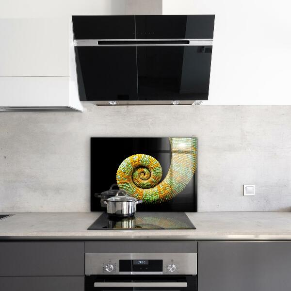 Hob splashback Chameleon tail nature