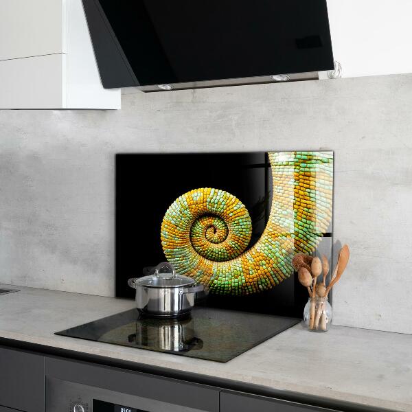 Hob splashback Chameleon tail nature