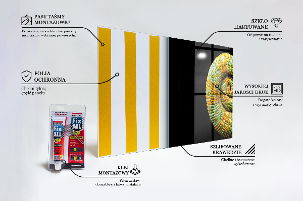 Hob splashback Chameleon tail nature