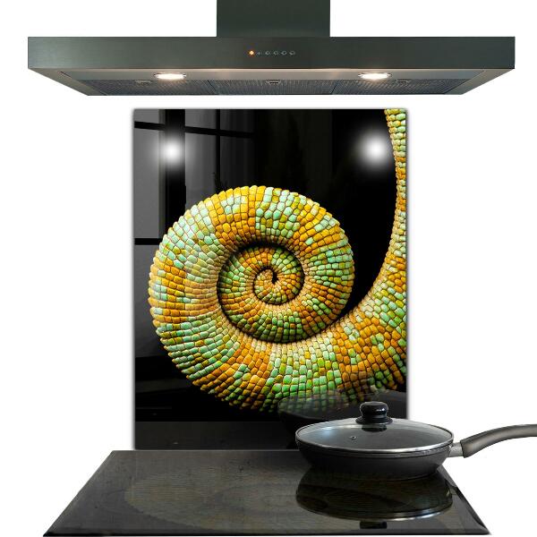 Hob splashback Chameleon tail nature