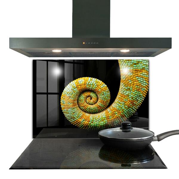 Hob splashback Chameleon tail nature