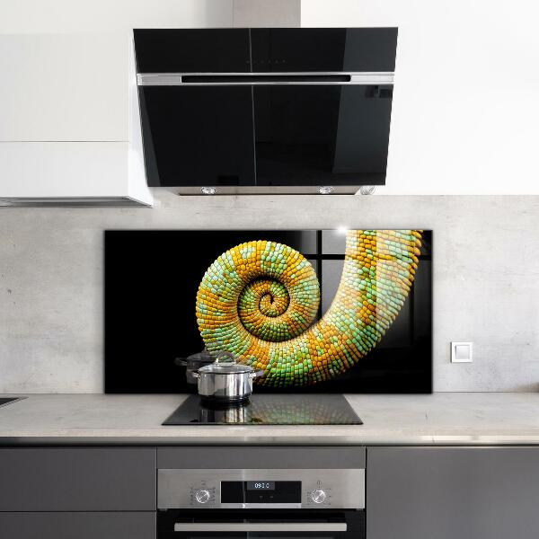 Hob splashback Chameleon tail nature