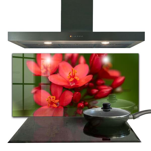 Kitchen wall panels Blooming flower buds