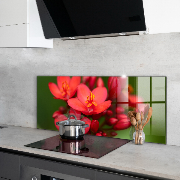 Kitchen wall panels Blooming flower buds