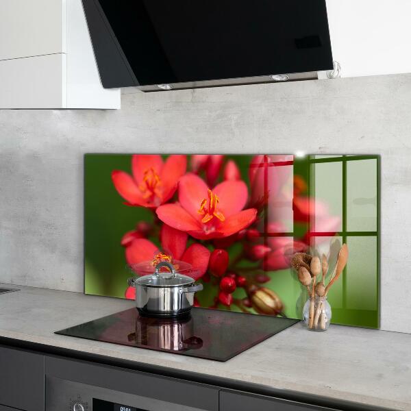 Kitchen wall panels Blooming flower buds