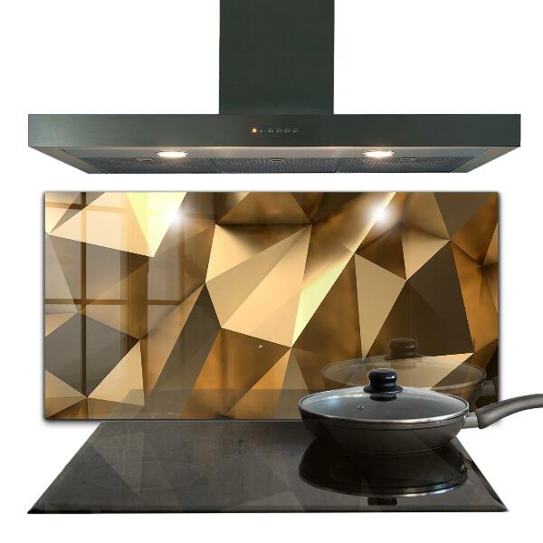 Kitchen glass panel Metallic geometric texture