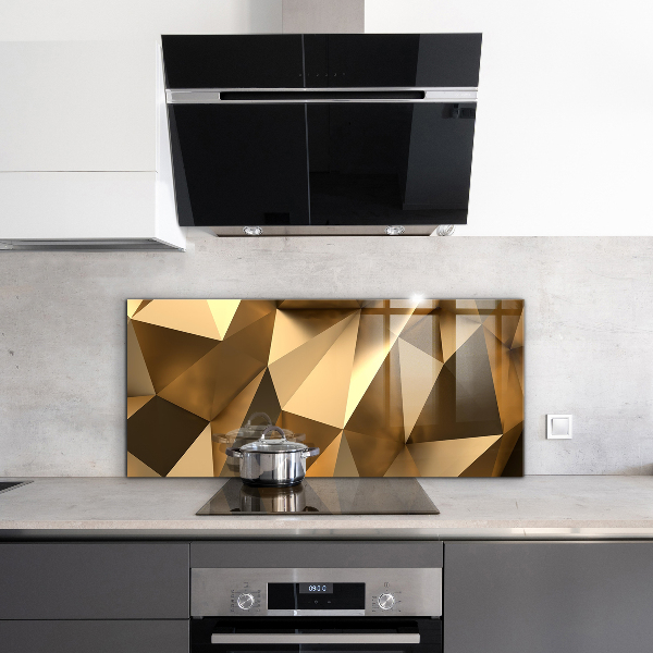 Kitchen glass panel Metallic geometric texture