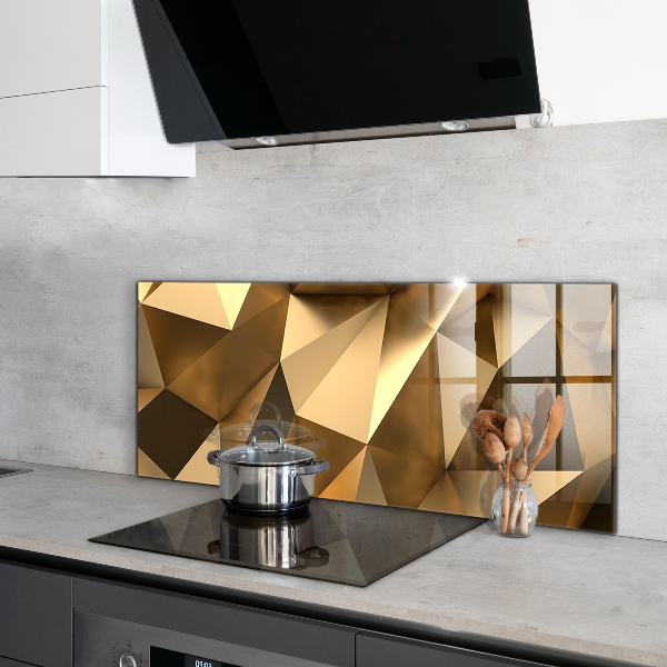 Kitchen glass panel Metallic geometric texture