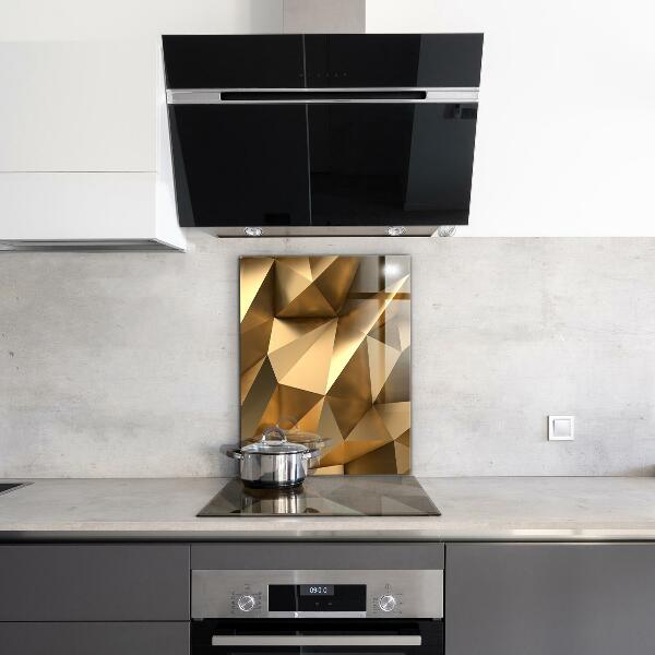 Kitchen glass panel Metallic geometric texture