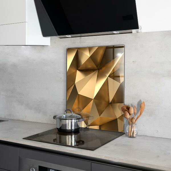 Kitchen glass panel Metallic geometric texture